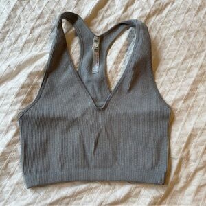FP Movement by Free People Gray Ribbed Sports Bra